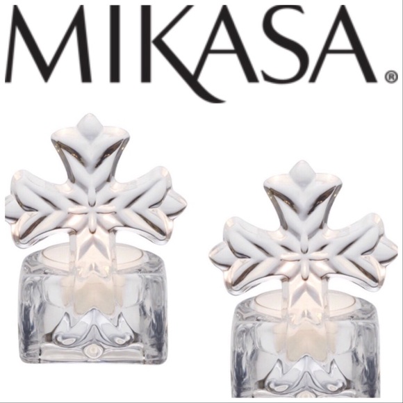 🏠• Mikasa Cross Candle Holders New* - Picture 5 of 6